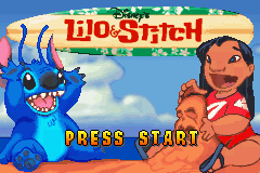 Lilo & Stitch title screen for GameBoy Advance